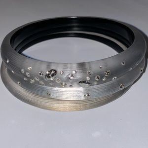 Alexis Bittar grey bangles